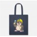 Mole As Miner With Shovel Navy Tote Bag